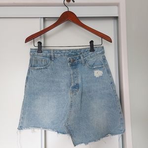 Jean mini skirt size L